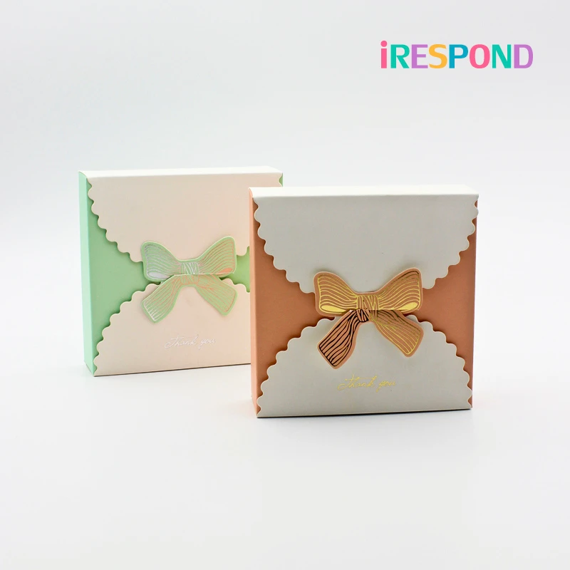 50 шт конфетная коробка детский душ бант бумажная подарочная упаковка печенье