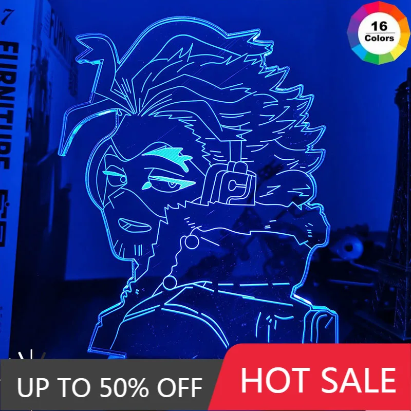 

Аниме 3d лампа Hawks My Hero Академия для спальни Декор подарок на день рождения манга гаджет мой герой Академия Keigo Takami светильник Прямая поставка