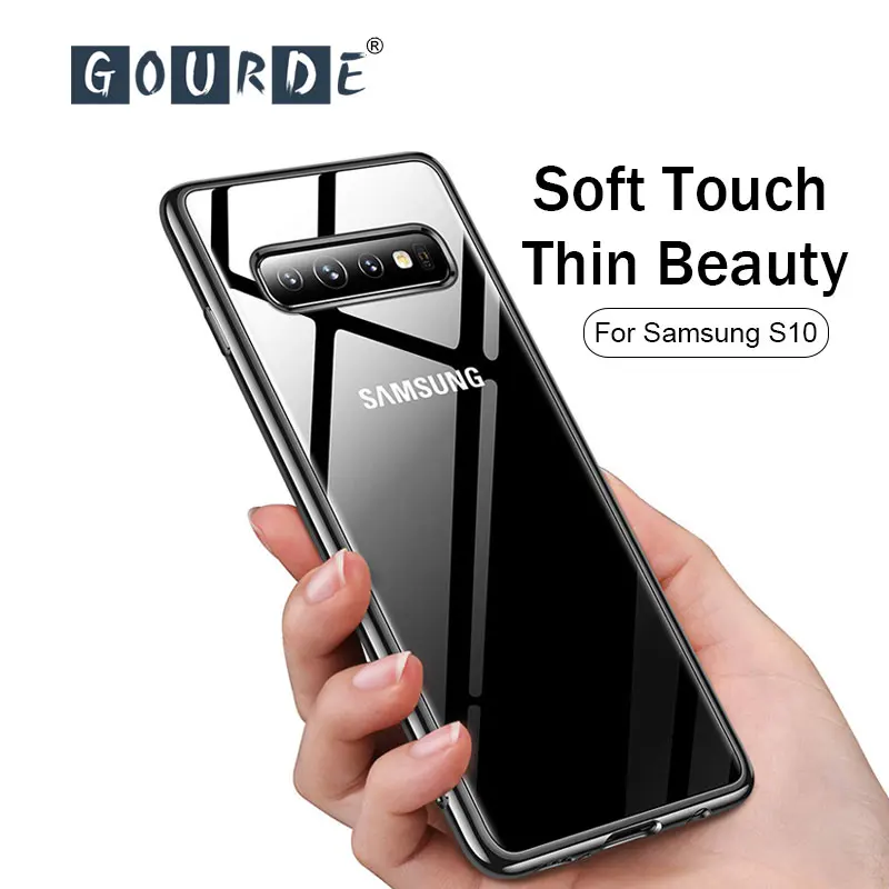 Gourde armor чехол для Samsung Galaxy S10 Plus S10e TPU прозрачный противоударный телефона задняя