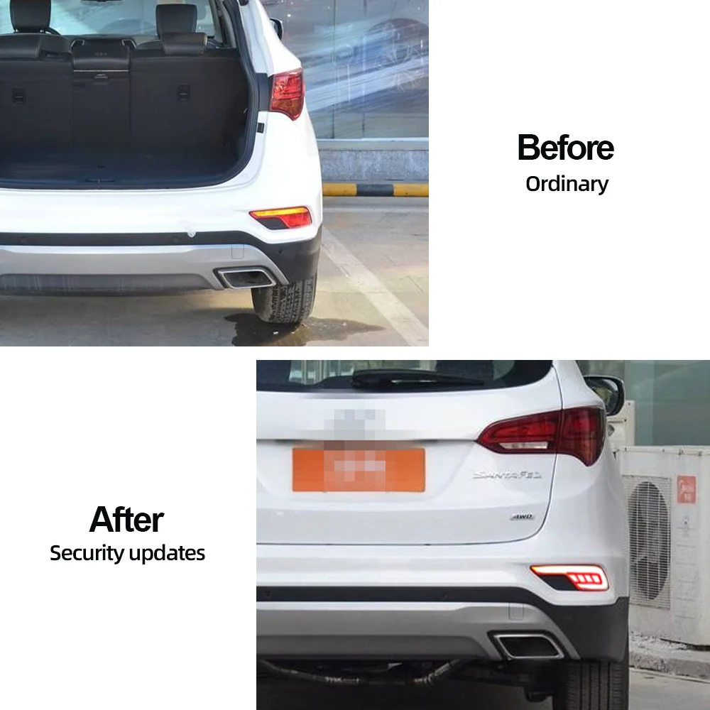 Трехфункциональная Светодиодная лампа для заднего бампера отражатель сигнал