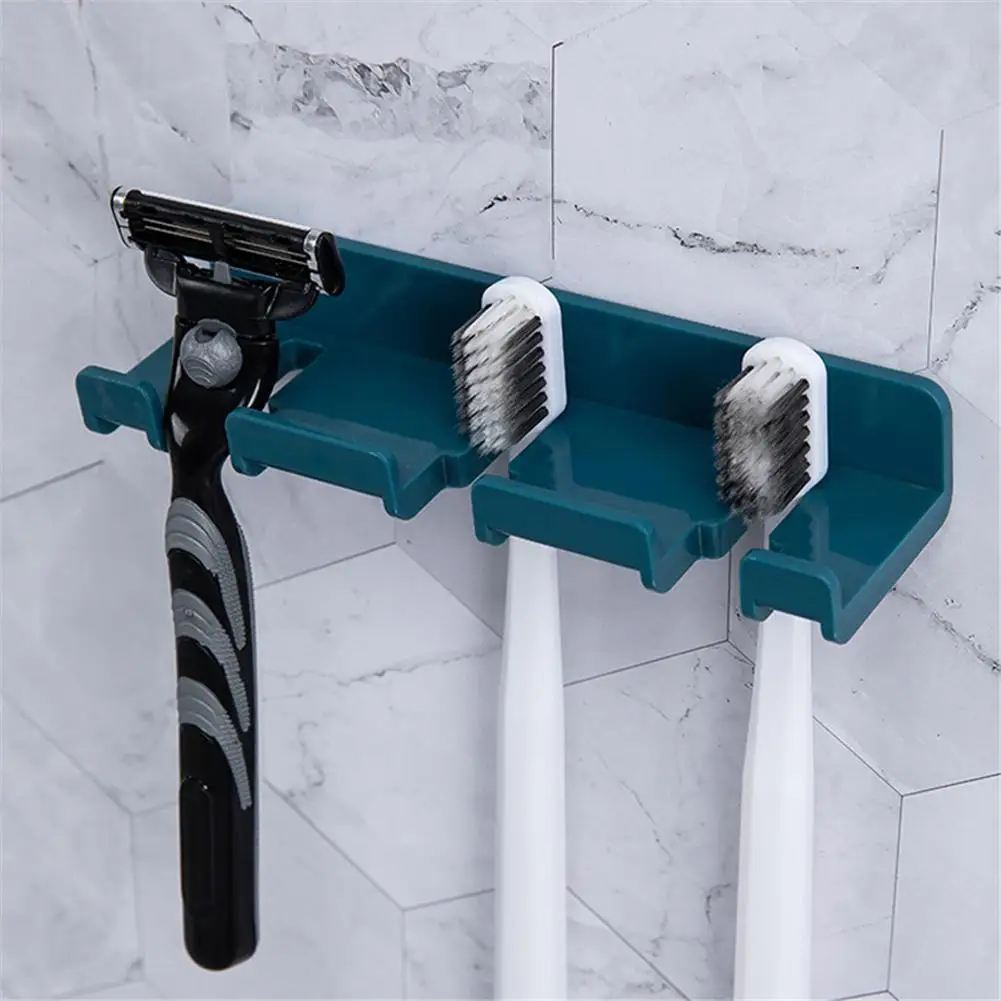 

Non-punch Toothbrush Holder Storage Rack Organizer Home Bathroom Restroom Bedroom Accessories