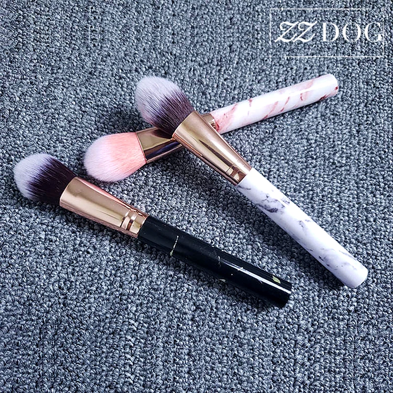 ZZDOG 1 шт. мраморная Кисть для макияжа румян пудры мягких натуральных волос