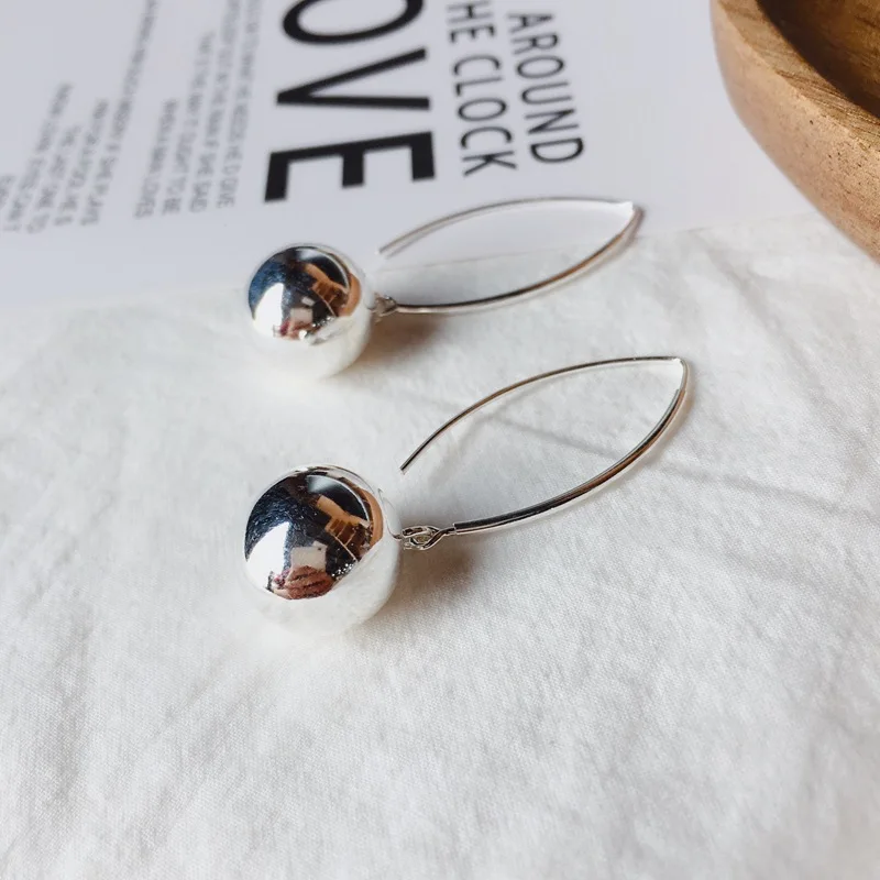 

Серьги MeibaPJ из серебра 925 пробы с длинными шариками