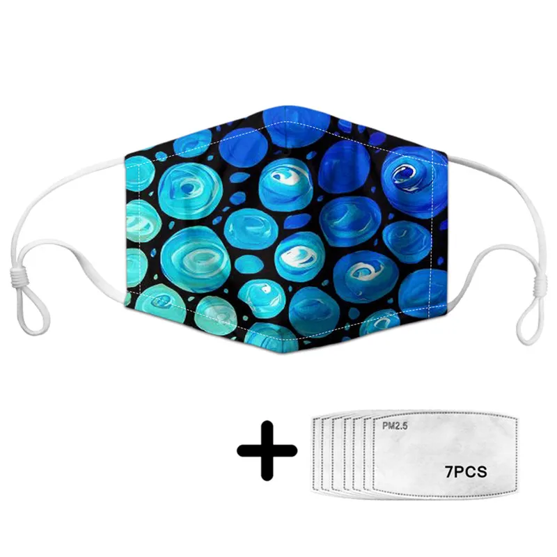 2020 мозаичные художественные принты женская маска для защиты от дыхания спорта на