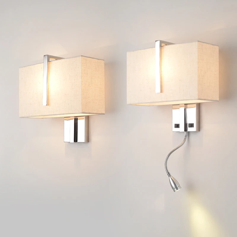 Zerouno-Lámpara LED de pared para cabecera de casa, aplique de pared para cabecera de dormitorio, candelabro con interruptor Dual, para Hotel