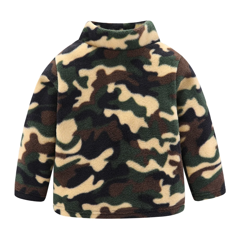 

Mudkingdom Girls Boys Turtleneck Shirts Fleece Warm Soft Winter Casual Solid Color