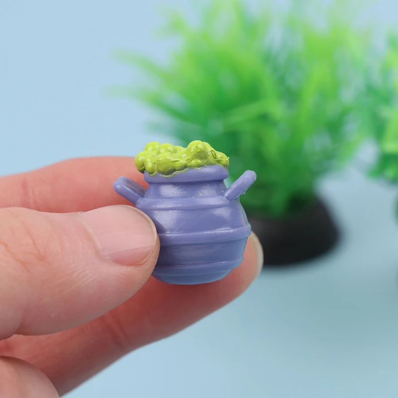 

2Pcs/set 1:12 Dollhouse Miniature Potted Pot Model Potted Plant Doll House Decor