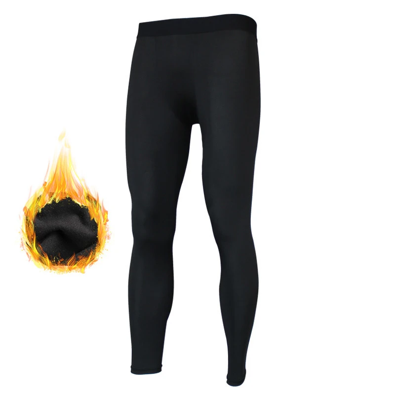 Быстросохнущие эластичные флисовые лосины мужские Леггинсы для спортивного