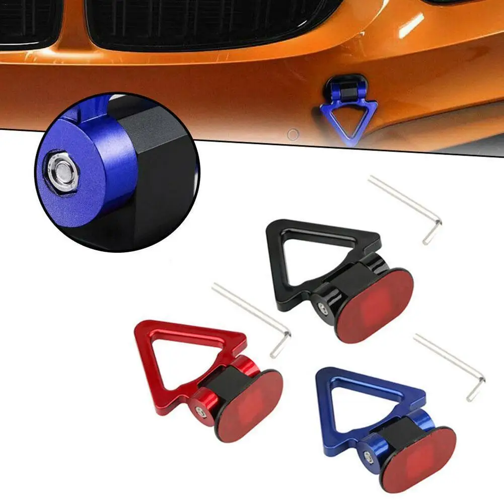 

Car Modified V-shaped Paste-type Trailer Hook, Simulated Decorative Trailer Ring Triangle Coupler ABS Car Decorative Car Sticker