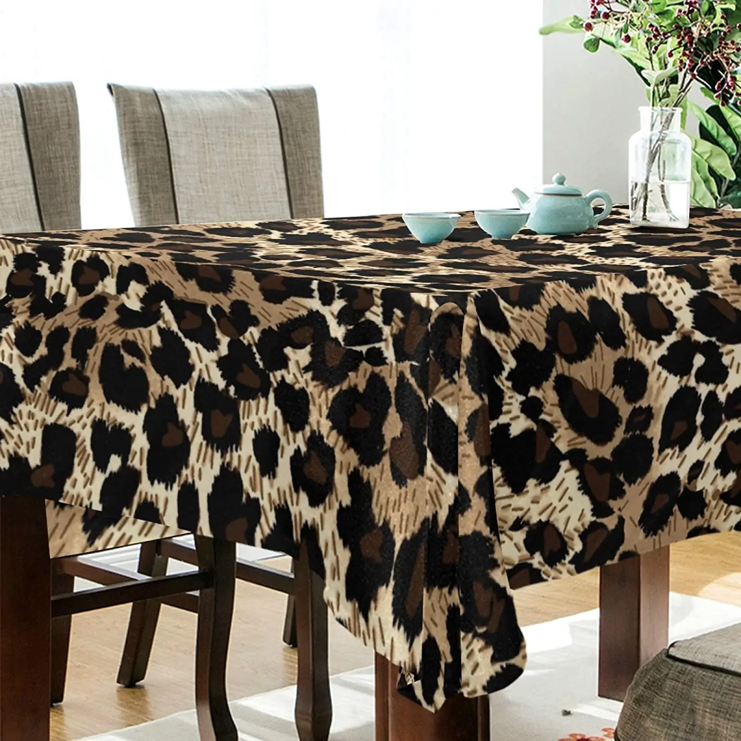 Скатерть с леопардовым принтом гепарда | Дом и сад