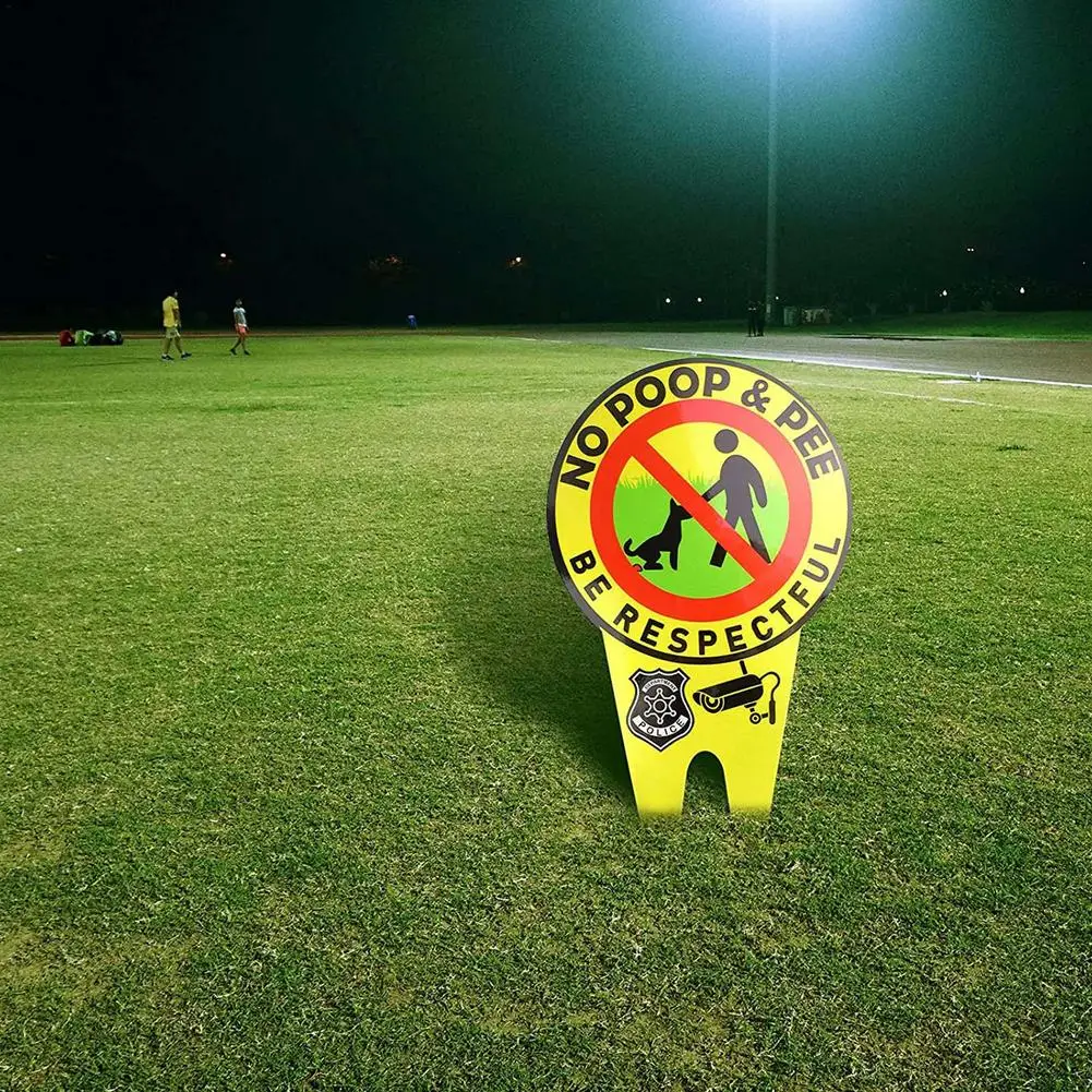 

2pcs Be Respectful Sign No Dog Pooping Or Peeing Sign With Stake Stop Dogs From Pooping Or Peeing On Your Lawn Garden