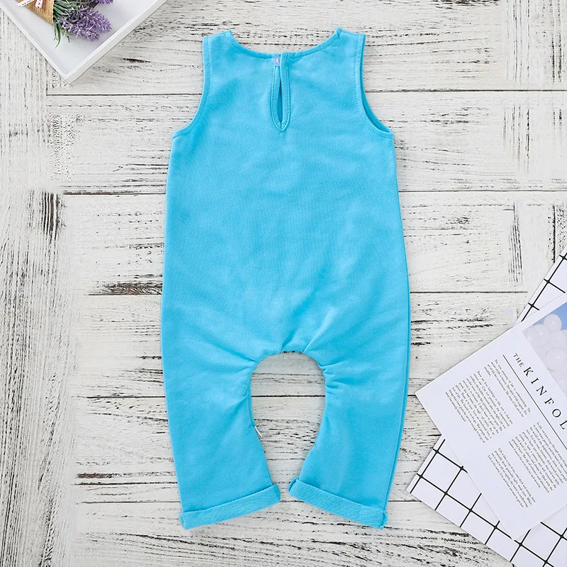 2018 комбинезон без рукавов для новорожденных маленьких мальчиков и девочек