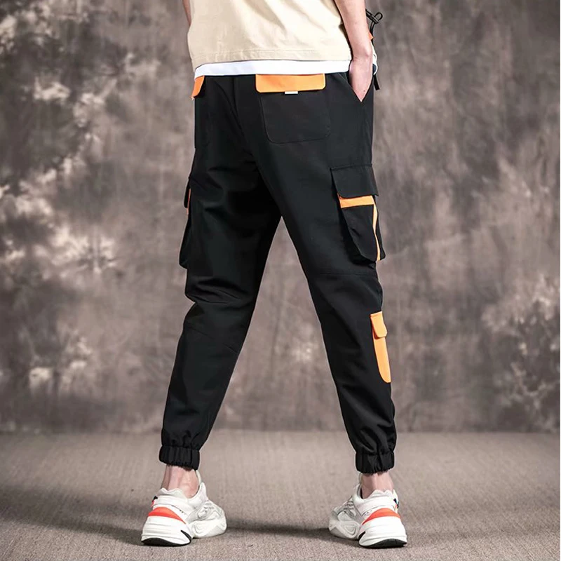 

2020 Spring Men's Clothing Pants Fashion Harajuku Hip Hop Elastic Waist Cargo Pants Casual Streetwear jogging Sport Men Trousers