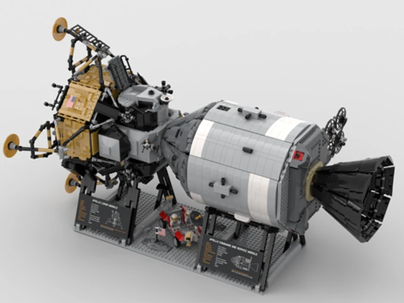 DIY MOC строительные блоки совместимы с 26457 Apollo 11 Звездные войны модель космического аппарата подарок на день рождения игрушки для детей