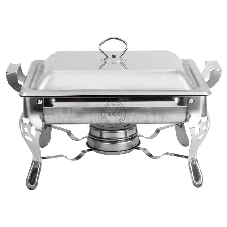 

1/2/4Packs 6L Stainless Steel Square Buffet Stove Chafing Dish Buffet Stoves Caterer Food Warmer Tray Wedding Party