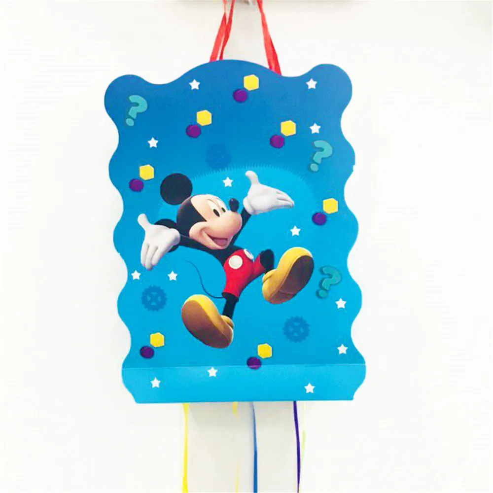 

40*30cm/set Kids Birthday Party Supplies Cartoon Theme Mickey Mouse Paper Pinata Disposable Baby Shower Party Decoration Favors