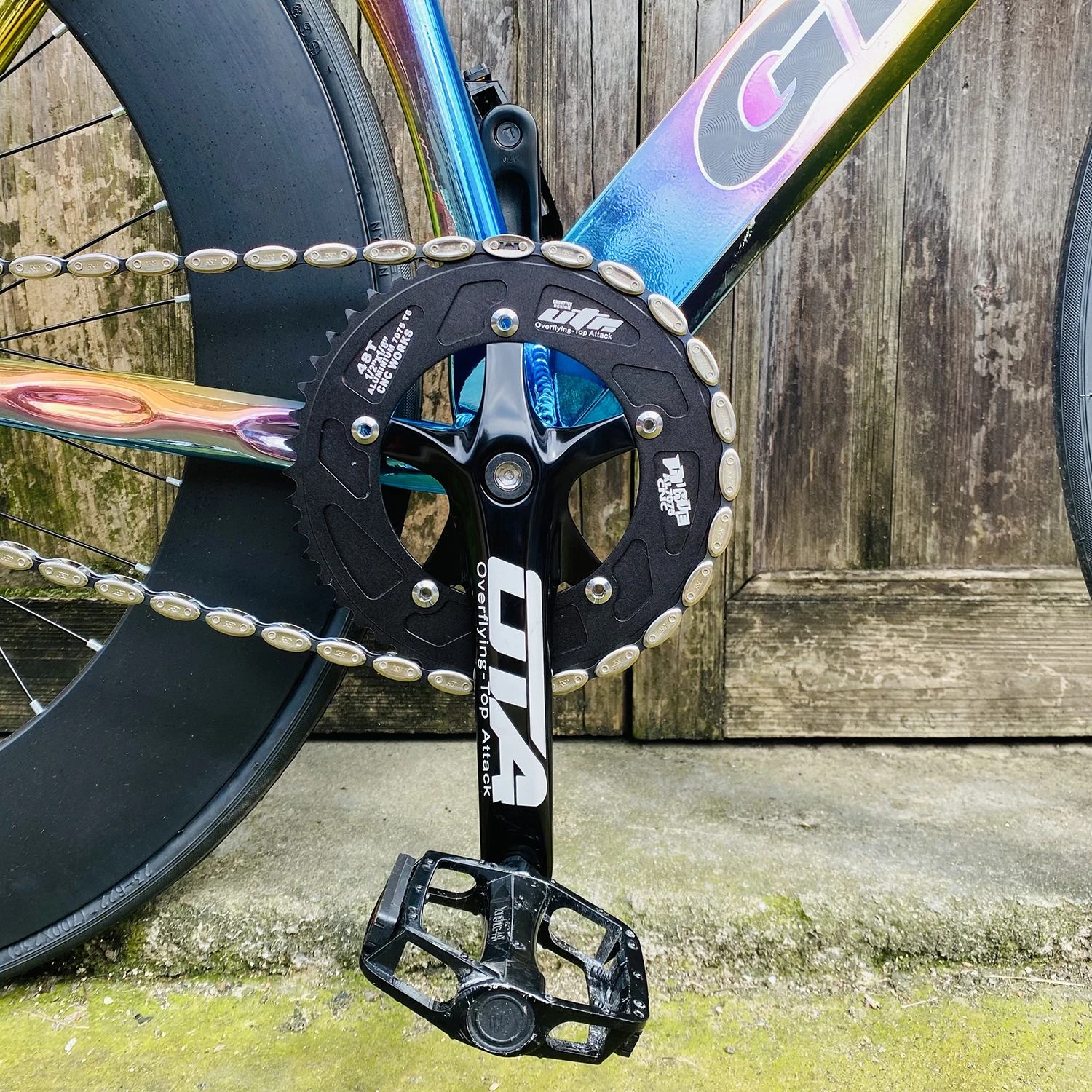 Дорожный велосипед серый фиксированный 52 см рама из алюминиевого сплава колесо