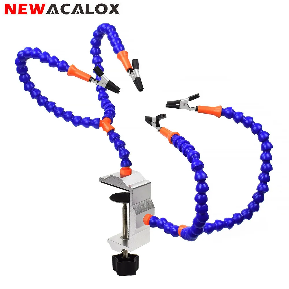 NEWACALOX мульти пайки Рука помощи Третий ручной инструмент с 4 шт. гибкие руки Soldeirng станция Держатель для PCB Сварка ремонт