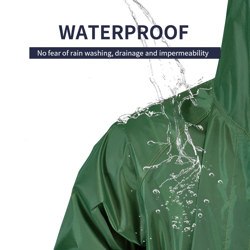 Дождевик с капюшоном для взрослых длинный мужчин женщин водонепроницаемый | Дом
