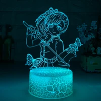 3d led night light anime demon slayer tsuyuri kanawo figure for girls room decor nightlight kimetsu no yaiba gift table lamp