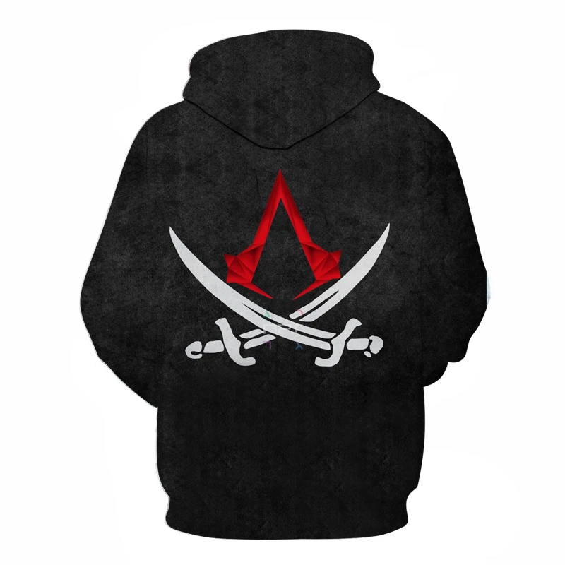 Европейский и пуловер с капюшоном Assassin's creed, худи с 3D принтом в стиле хип-хоп, мужская и женская повседневная одежда, Азиатский Размер 6XL
