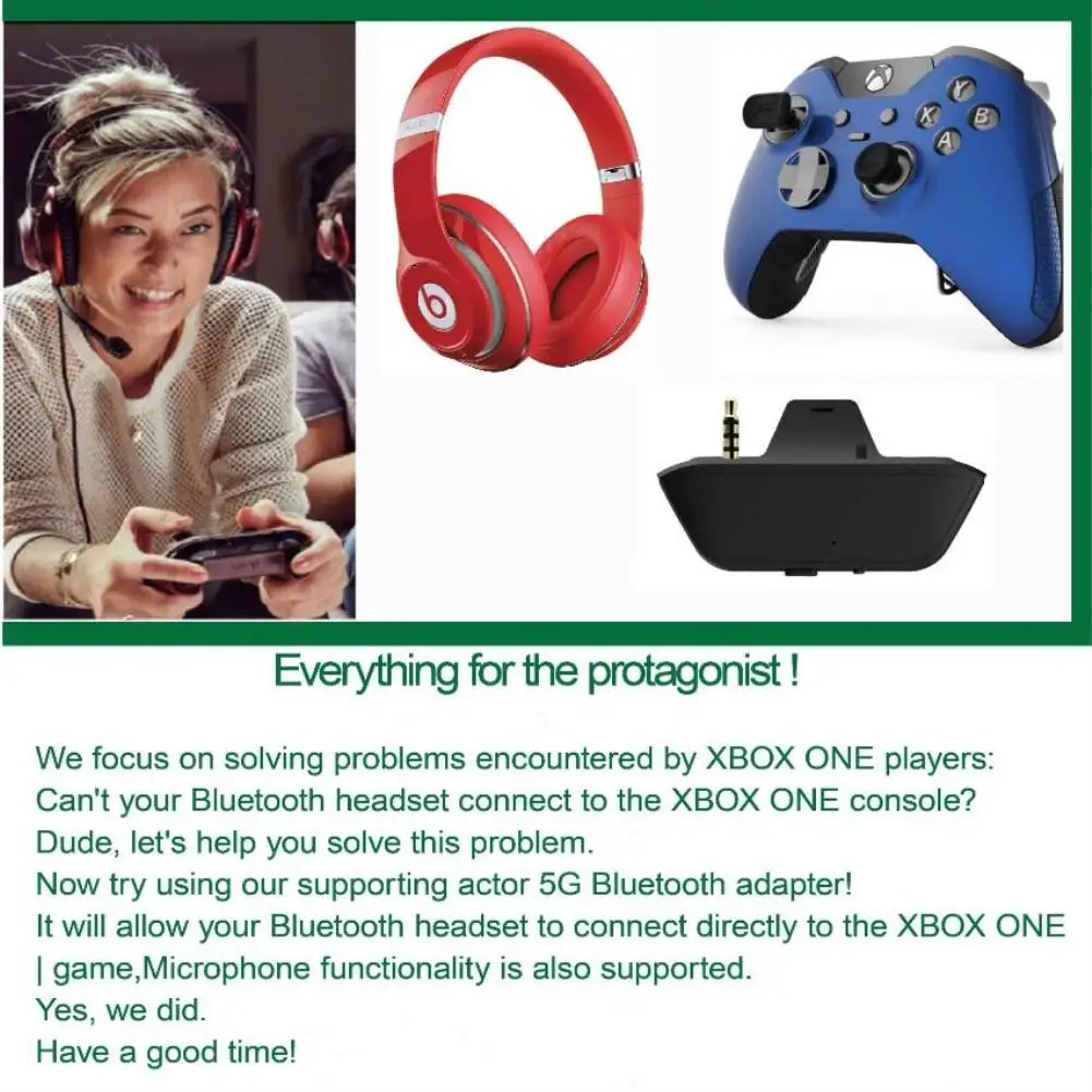 Wireless Bluetooth Headset Adapter/Game Console Transmitter 3.5mm AUX Stereo Adapter for Xbox One Controller | Электроника