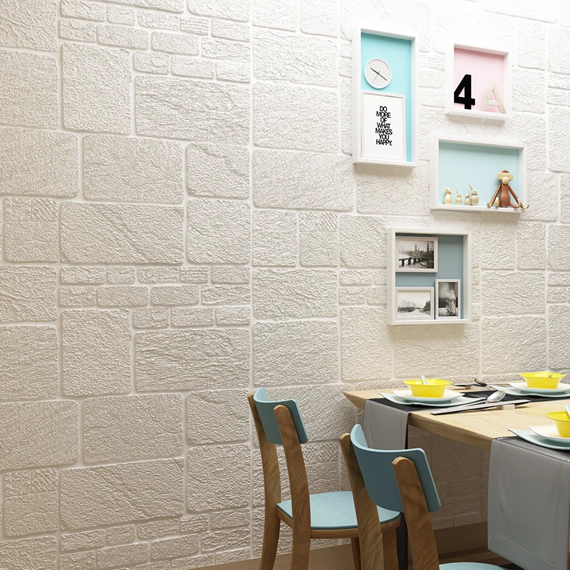 

3D Wall Stickers Thick Living Room Wall Bedroom Decoration Room Simulation Brick Pattern Personality Creative Anti-collision