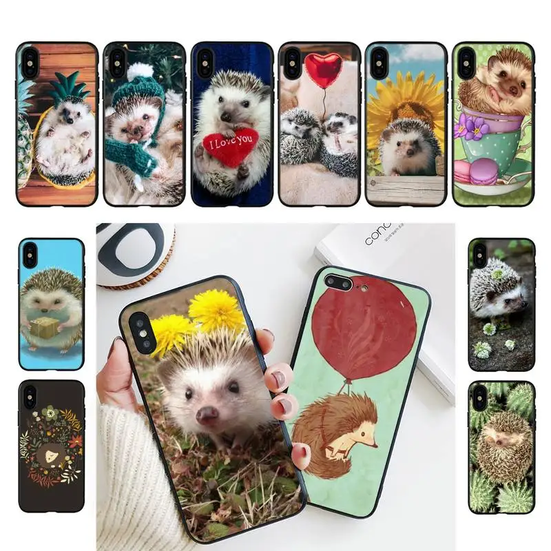 

Hedgehog Cute in Teacup Phone Case for iphone 13 11 8 7 6 6S Plus 7 plus 8 plus X XS MAX 5 5S XR 12 11 Pro max se 2020 Case