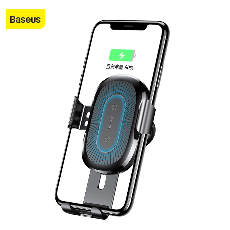 Baseus 10 W QI автомобильное беспроводное зарядное устройство для iPhone X 8 samsung Galaxy S9