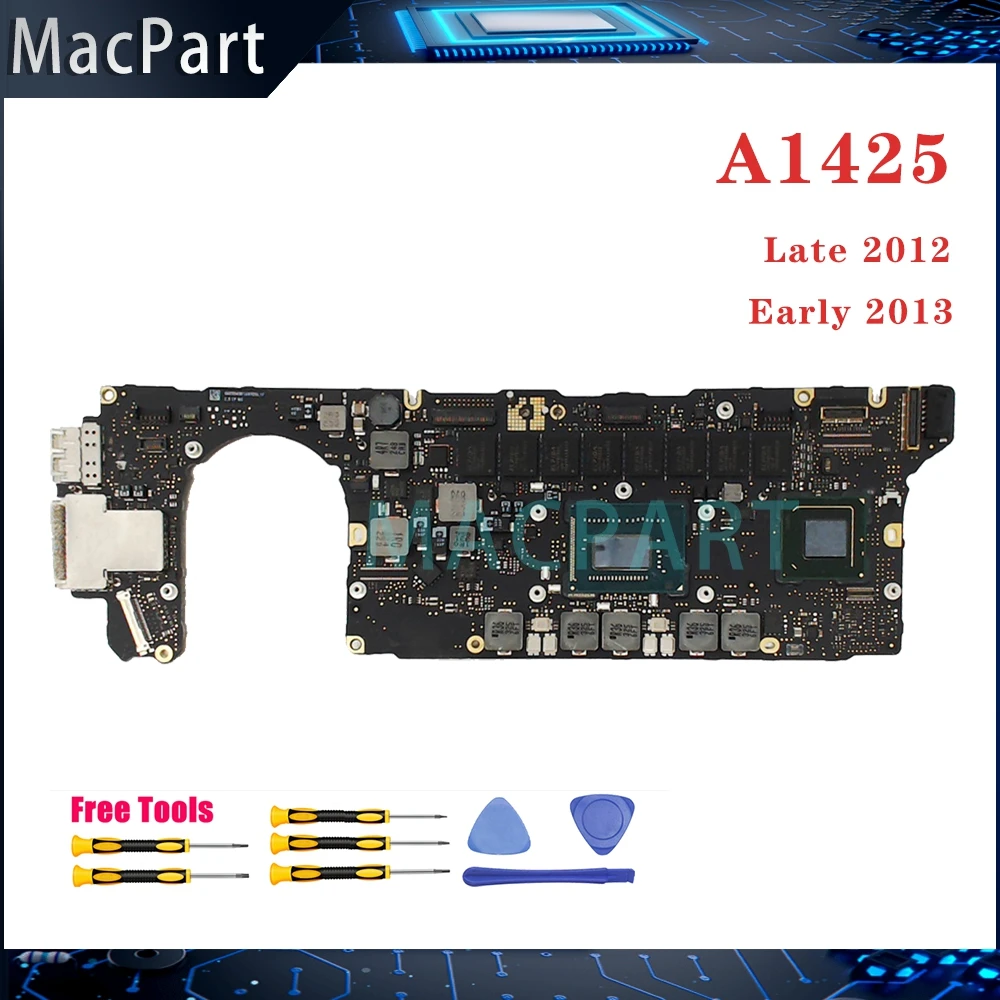 

Оригинальная протестированная материнская плата A1425 820-3462-A для MacBook Pro Retina 13 ", материнская плата Intel Core i5, конец 2012 года, ранние 2013 года