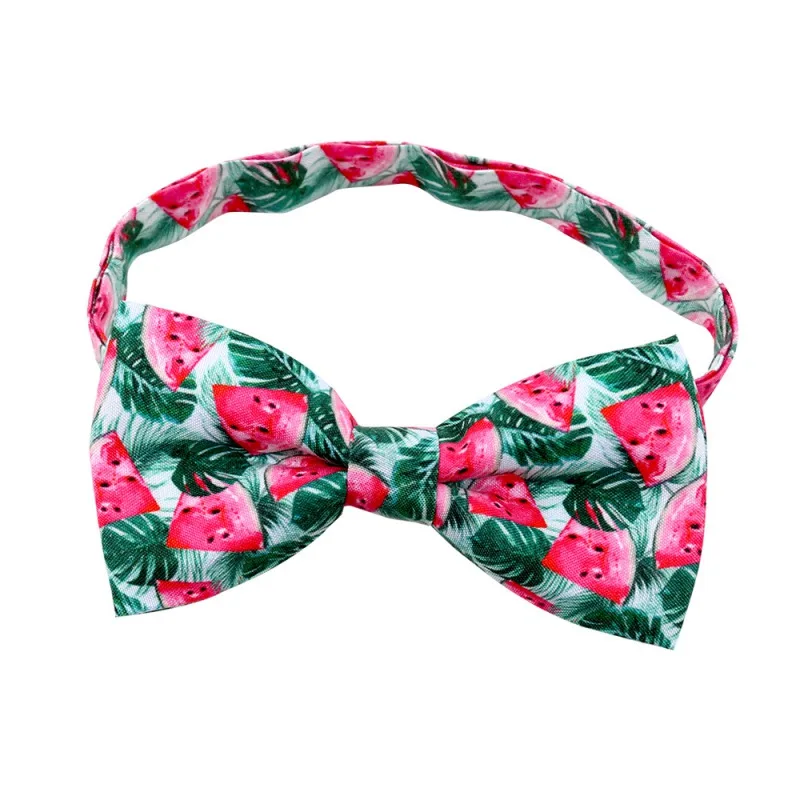 

Pet Decoration Accessories Cotton Collar Summer Dog Bow Tie Tropical Fruit Style Fashion Small Dog Cat Grooming Products