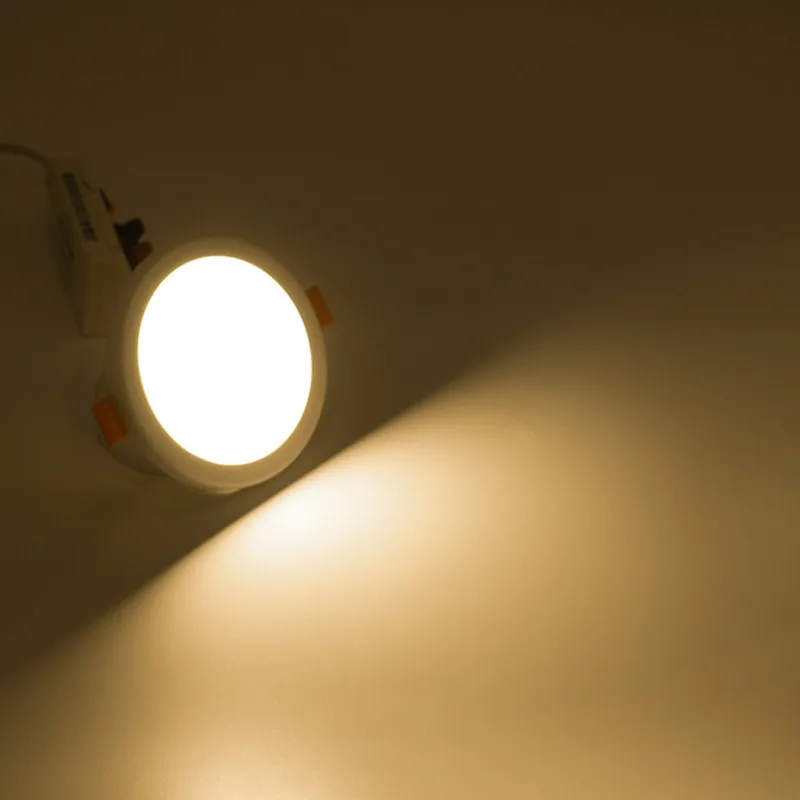 Free Opening hole Ultra thin LED Panel Light Recessed Ceiling Spot DownLight with driver AC85-265V Warm White/Cold White | Лампы и