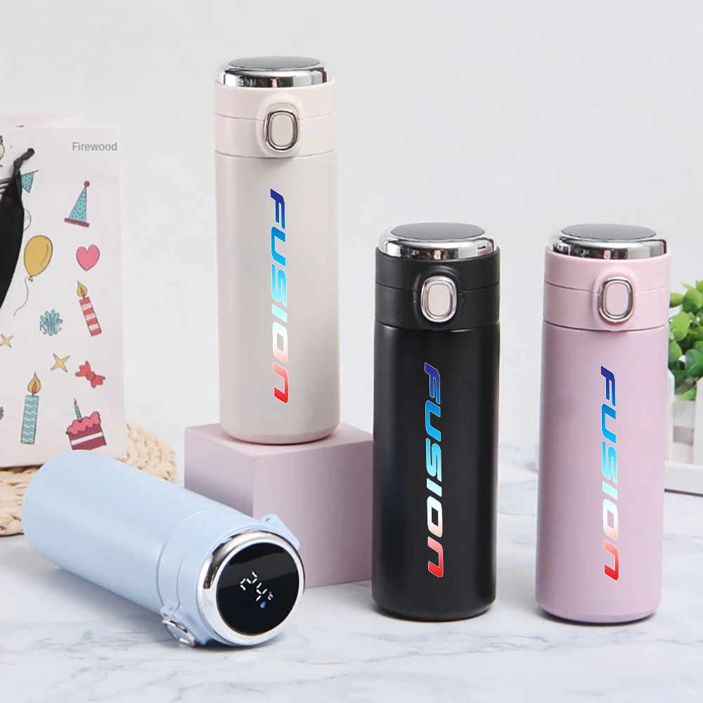 

420ml Smart Thermos Temperature Display Vacuum Flasks Coffee Mug Tea Milk Mug Thermo Bottle For Ford FUSION 2014-2018