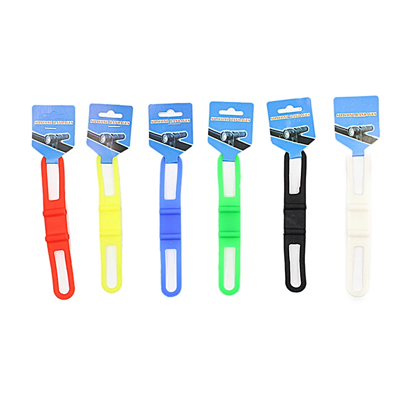

Universal Bike Flashlight Silicone Handle Bar Holder Bicycle Handlebar Tapes Cycling Strap Buckle Fastener Bicycle Accessories