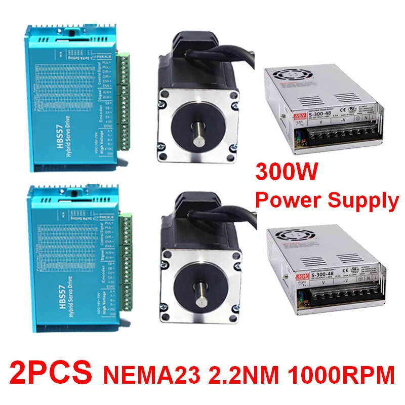 Бесплатная доставка! Шаговый двигатель с замкнутой петлей NEMA23 57 мм 300 нм драйвер 5