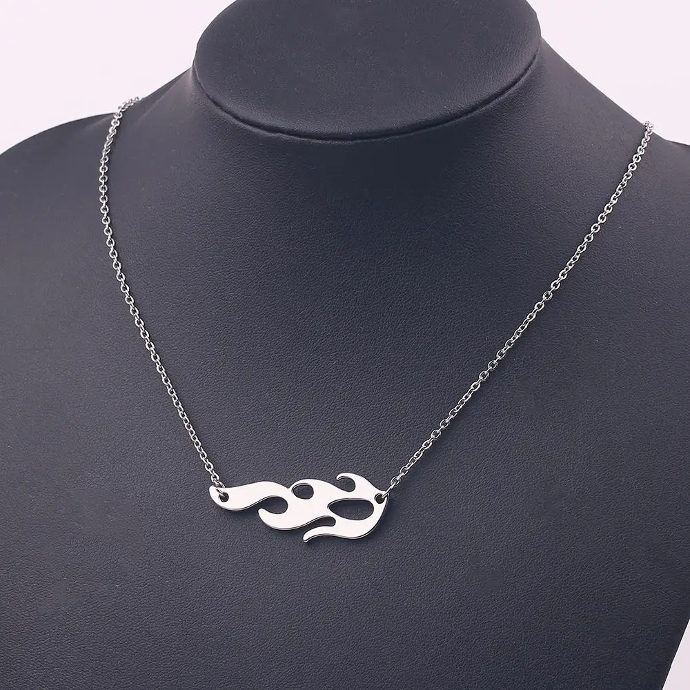 necklace 24 стиля, Харадзюку, хип-хоп, пламя, слои, крест, ключица, ожерелье, лезвие, шипы, замок, унисекс, Очаровательная цепочка, рок, панк, ювелирное изделие, подарок - Окраска металла: necklace