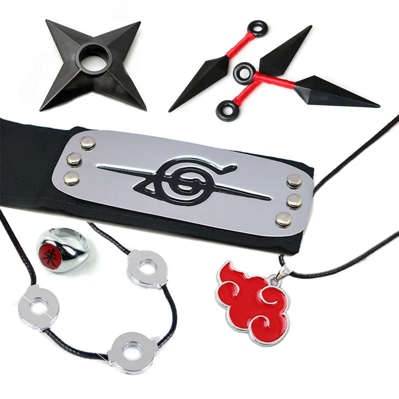 

Hot Anime Headband Cosplay Akatsuki Costumes Accessories Props Itachi Akatsuki Madara Anime Headband Props Gift for Boys