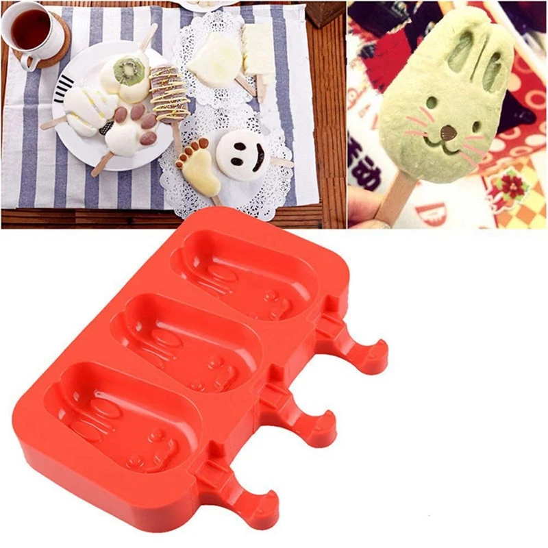 Домашние силиконовые формы для мороженого с крышкой палочка от 3x полости льда 100x