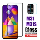 Защитное стекло для экрана и объектива камеры Samsung Galaxy M31 S, закаленное стекло, пленка