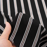 high quality japanese and korean 75d high twist linen chiffon wide stripe printed fabric diy womens fashion dress