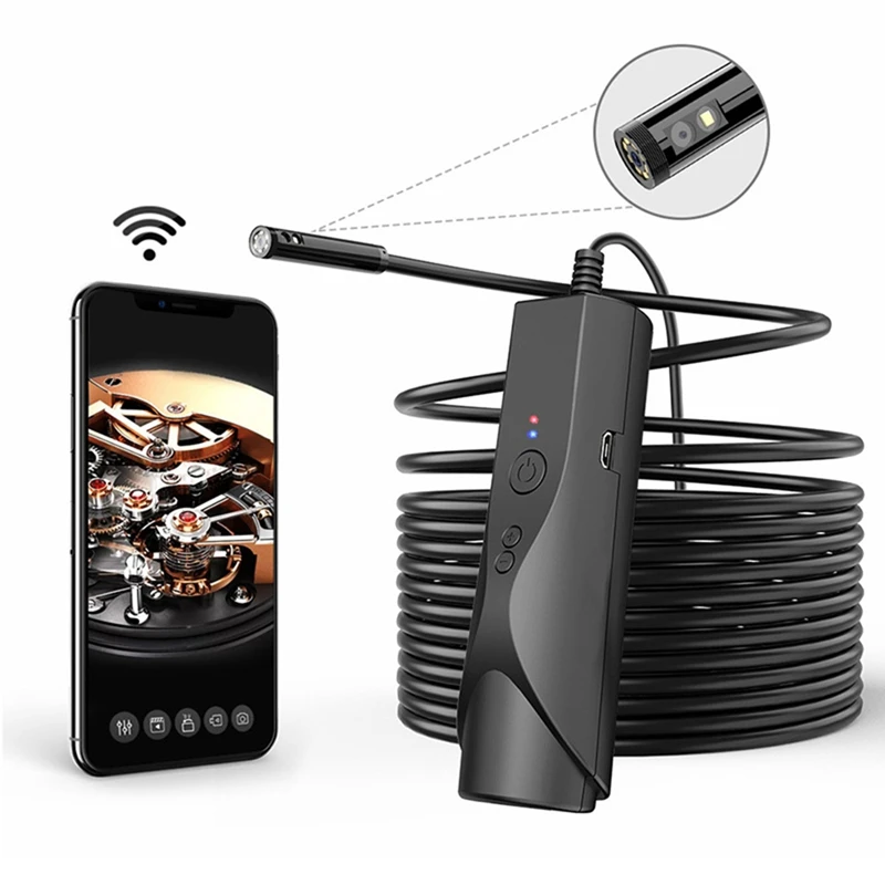 

Камера-эндоскоп с поддержкой Wi-Fi, IP67, 1080P, 8 светодиодов
