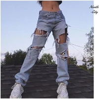 traf za women jeans trousers denim for womens pants clothing 2021 top high waist jean streetwearwith hole night club