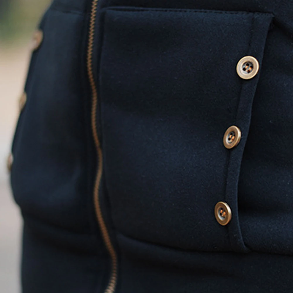 Модная осенне-зимняя женская куртка с капюшоном на молнии однотонное пальто