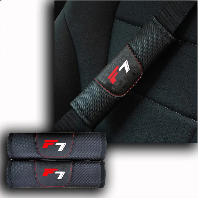 

Для Great Wall Haval F7 2 шт. модные из углеродного волокна кожаные аксессуары для автомобильного ремня безопасности плечевые накладки автомобильны...
