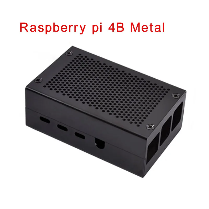 Лидер продаж металлический алюминиевый чехол Raspberry Pi 4 черный корпус серебристый