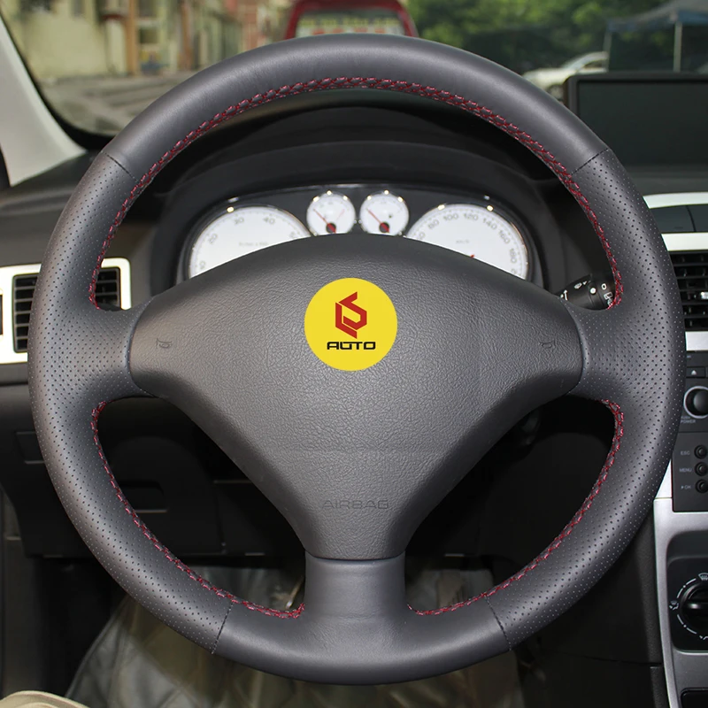 Оплетка на руль для Peugeot 307 funda volante кожаный чехол ручной работы|Чехлы руль| |