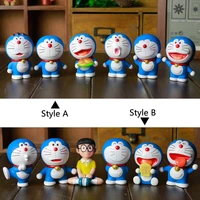 6pcs blue fat auto decoration doll suit desktop decoration car accessories interior cartoon character toy model gifts for child