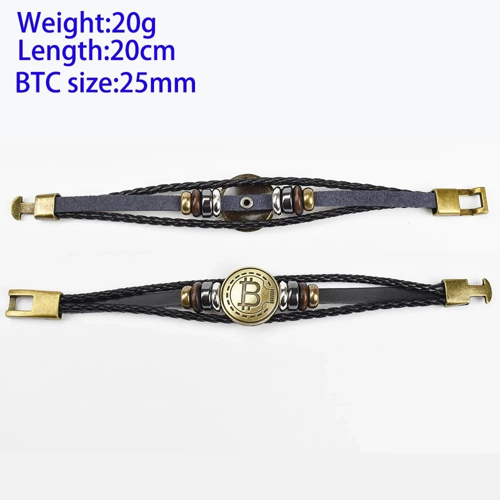 Горячая Мода Биткоин монета Бит браслет ручной работы кроптовалюта подарок для