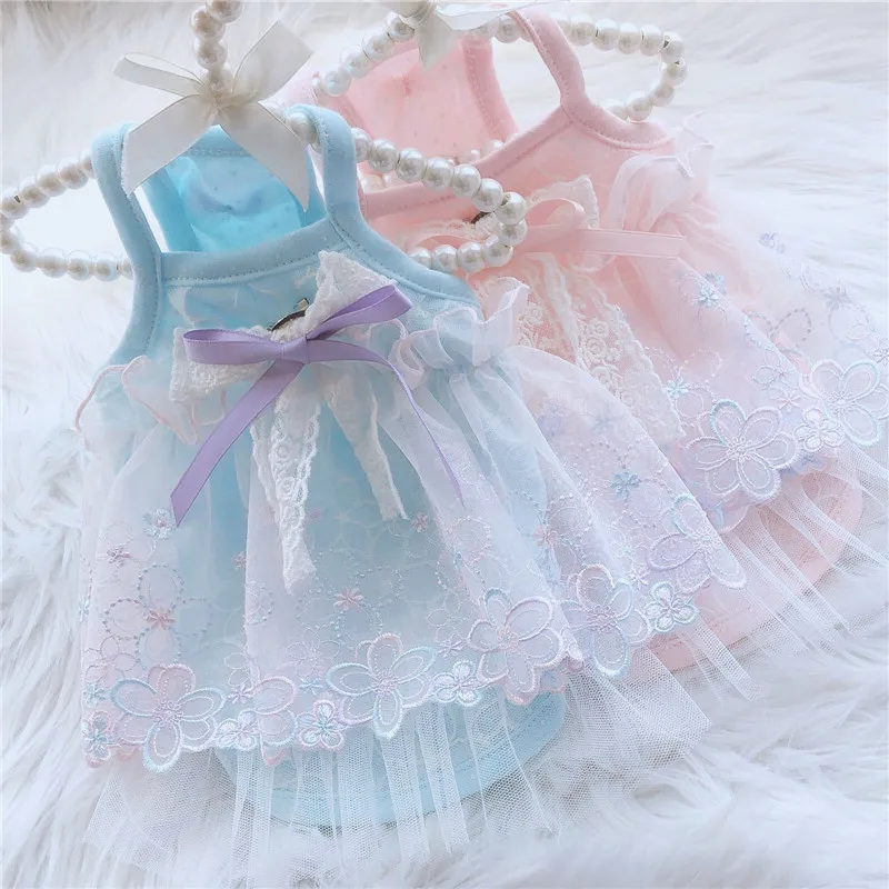 Милая Одежда для собак девочек платье домашних животных летняя одежда костюмы