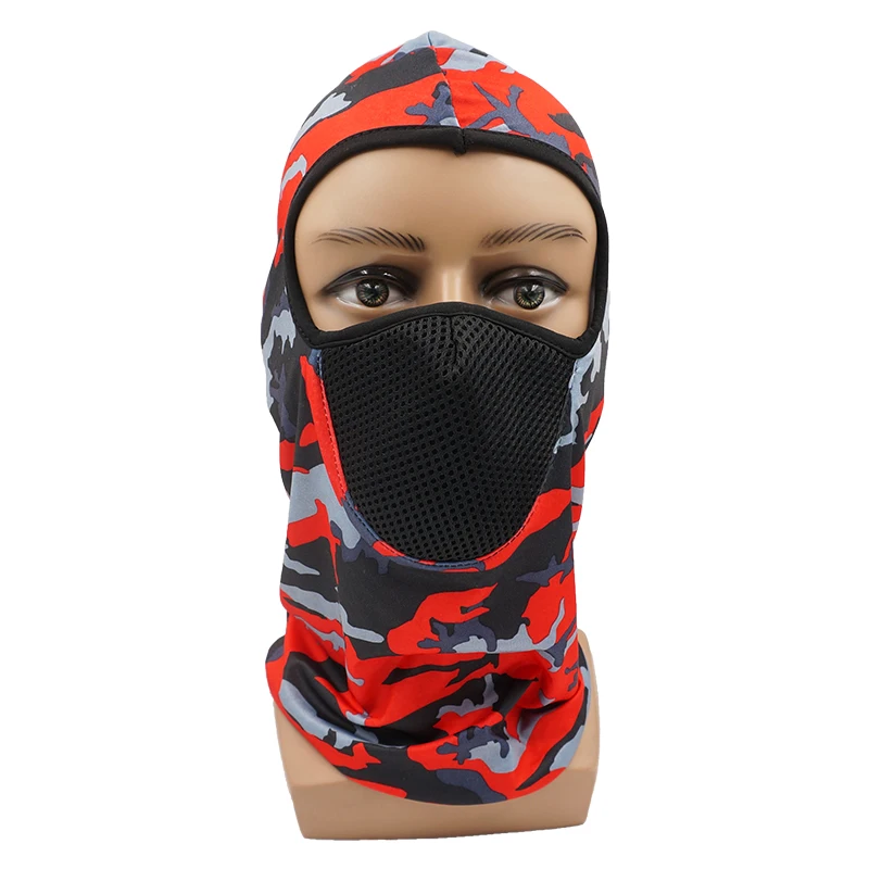 

2021 Outdoor Cycling Balaclava Cap Quick Dry Headscarf Running Riding Face Bandana with Mesh Breathing Valve Dustproof Face Mask